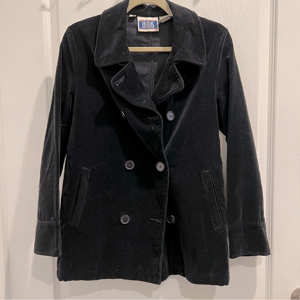 Vintage Bill Blass cotton velvet double breasted blazer jacket 

size small